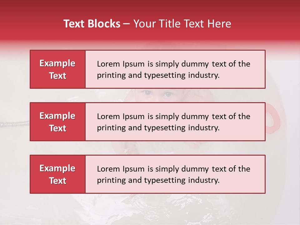 A Baby In A Bathtub With Toys In It PowerPoint Template