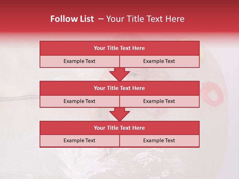 A Baby In A Bathtub With Toys In It PowerPoint Template