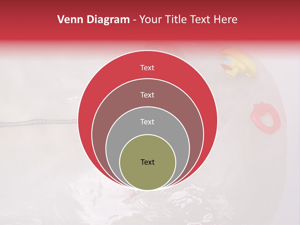 A Baby In A Bathtub With Toys In It PowerPoint Template