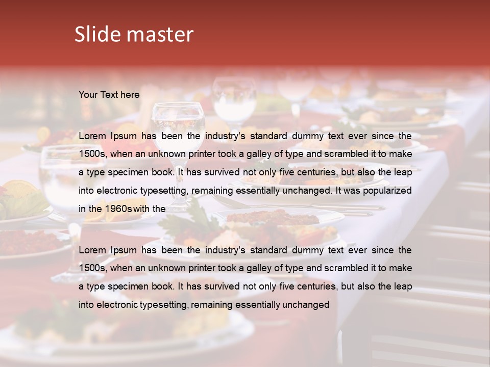 Party Table In Front Of Istanbul PowerPoint Template