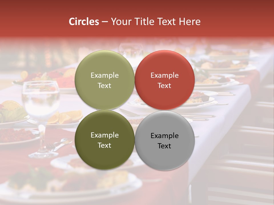Party Table In Front Of Istanbul PowerPoint Template