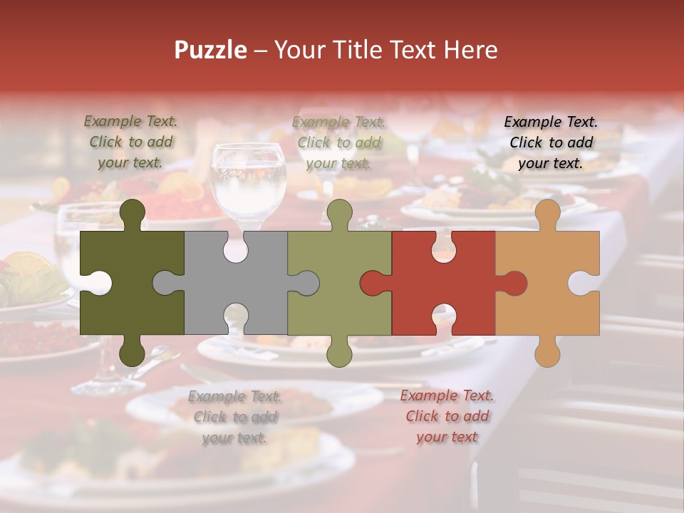 Party Table In Front Of Istanbul PowerPoint Template