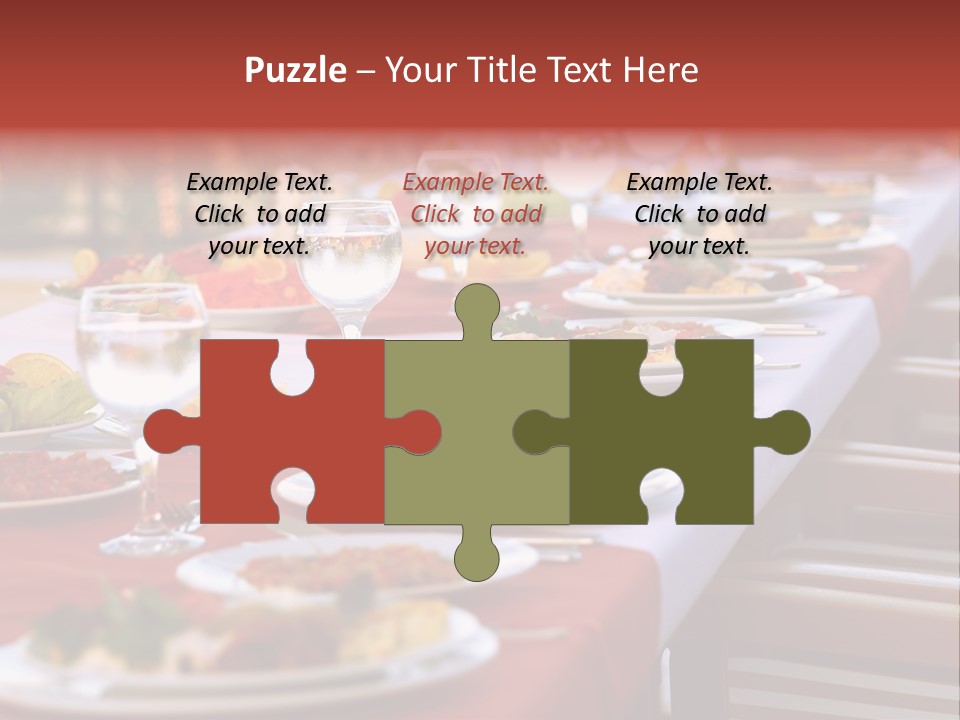 Party Table In Front Of Istanbul PowerPoint Template