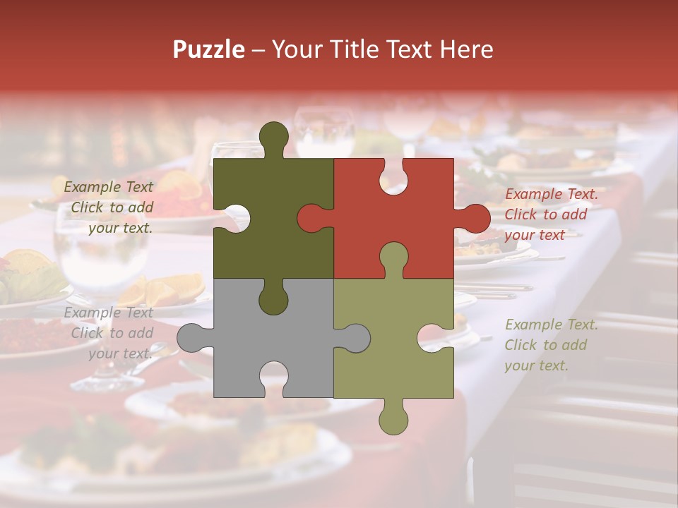 Party Table In Front Of Istanbul PowerPoint Template