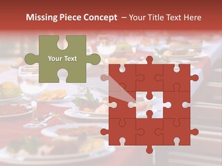 Party Table In Front Of Istanbul PowerPoint Template