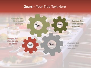 Party Table In Front Of Istanbul PowerPoint Template