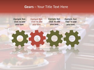 Party Table In Front Of Istanbul PowerPoint Template