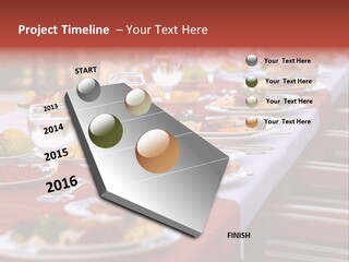 Party Table In Front Of Istanbul PowerPoint Template