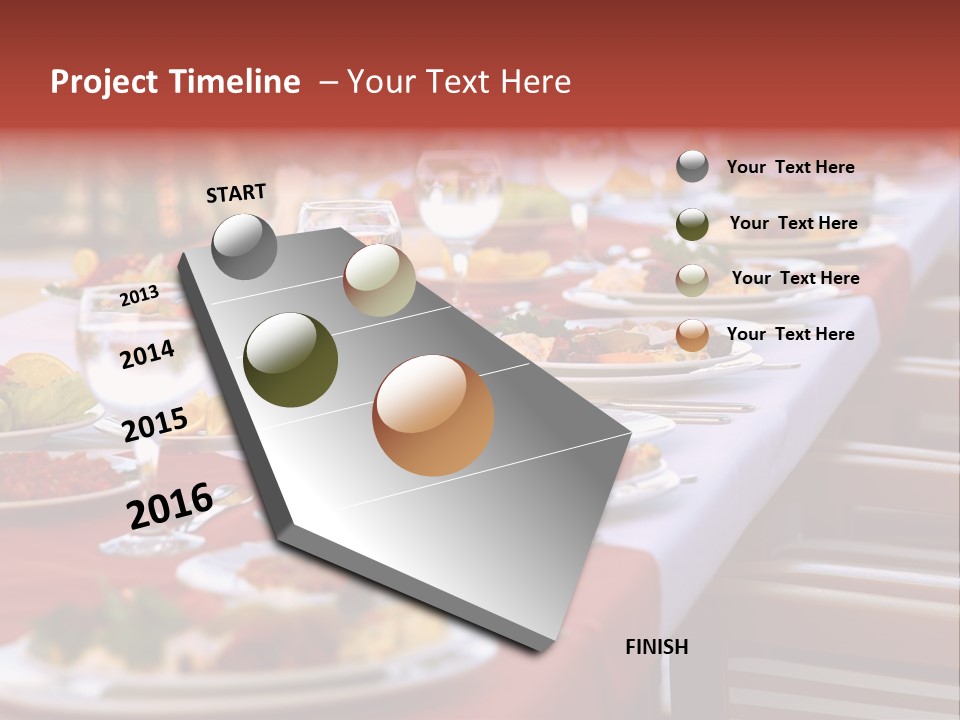 Party Table In Front Of Istanbul PowerPoint Template