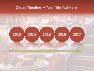 Party Table In Front Of Istanbul PowerPoint Template