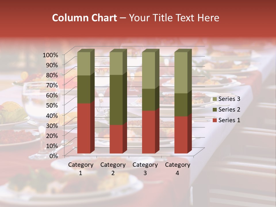 Party Table In Front Of Istanbul PowerPoint Template