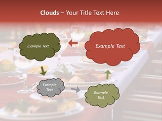 Party Table In Front Of Istanbul PowerPoint Template