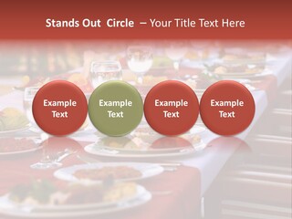 Party Table In Front Of Istanbul PowerPoint Template