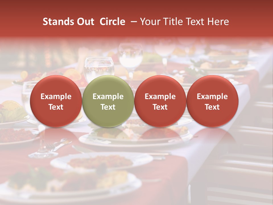 Party Table In Front Of Istanbul PowerPoint Template