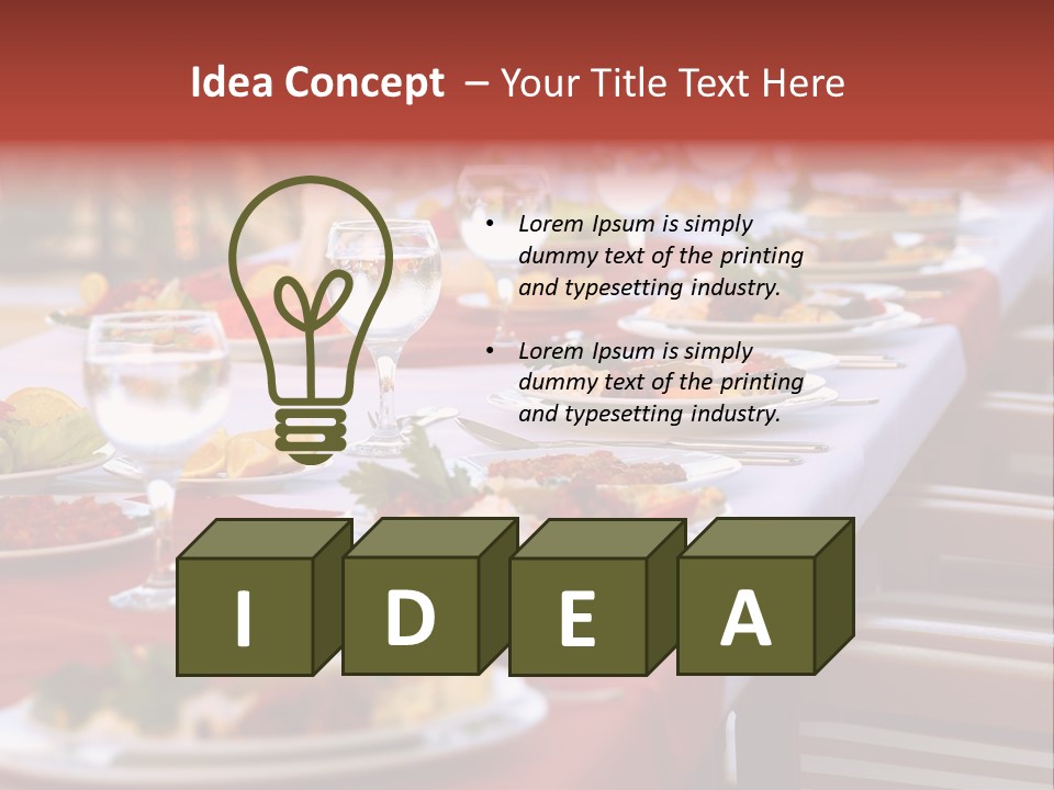 Party Table In Front Of Istanbul PowerPoint Template