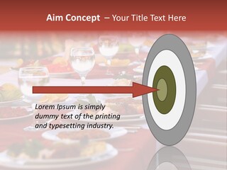 Party Table In Front Of Istanbul PowerPoint Template