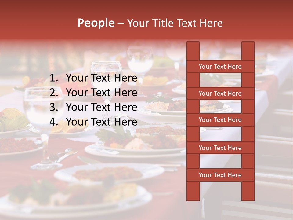 Party Table In Front Of Istanbul PowerPoint Template