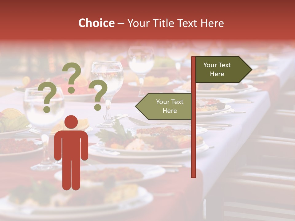 Party Table In Front Of Istanbul PowerPoint Template