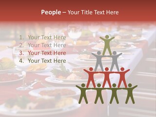 Party Table In Front Of Istanbul PowerPoint Template