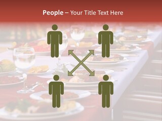 Party Table In Front Of Istanbul PowerPoint Template
