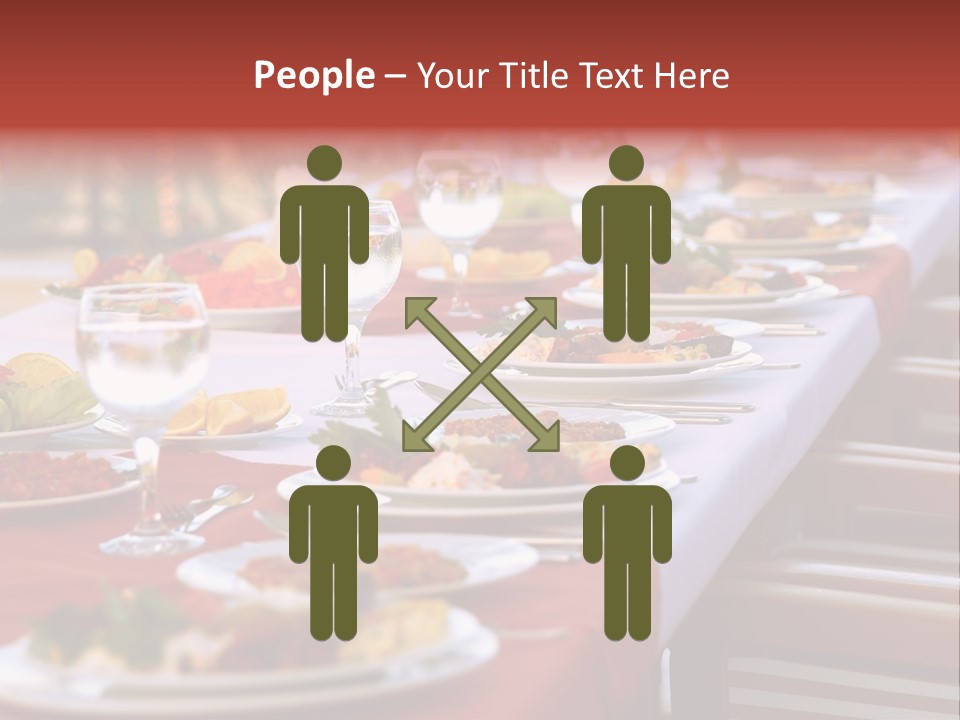 Party Table In Front Of Istanbul PowerPoint Template