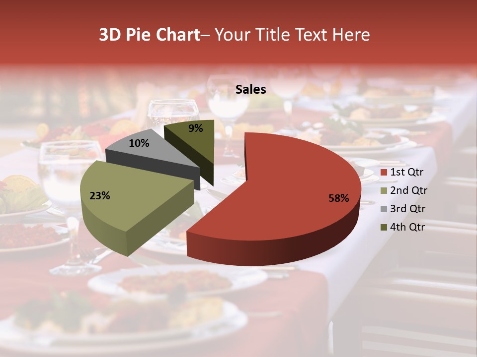 Party Table In Front Of Istanbul PowerPoint Template