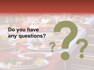 Party Table In Front Of Istanbul PowerPoint Template