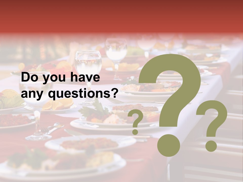 Party Table In Front Of Istanbul PowerPoint Template