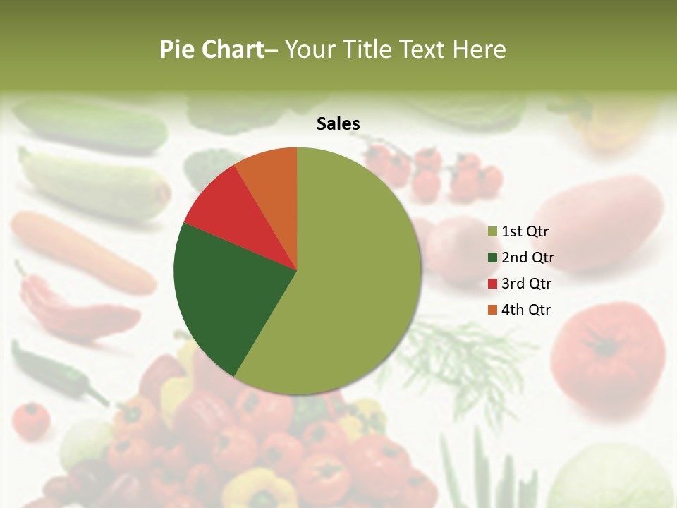 Large Page Of Vegetables Isolated On The White Background PowerPoint Template