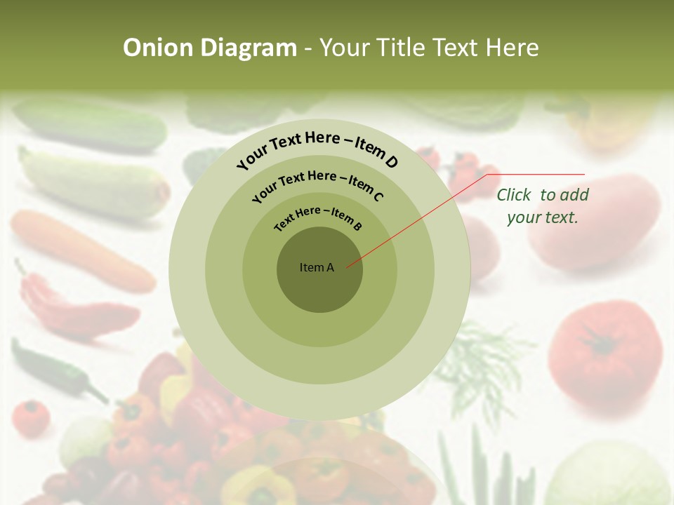 Large Page Of Vegetables Isolated On The White Background PowerPoint Template