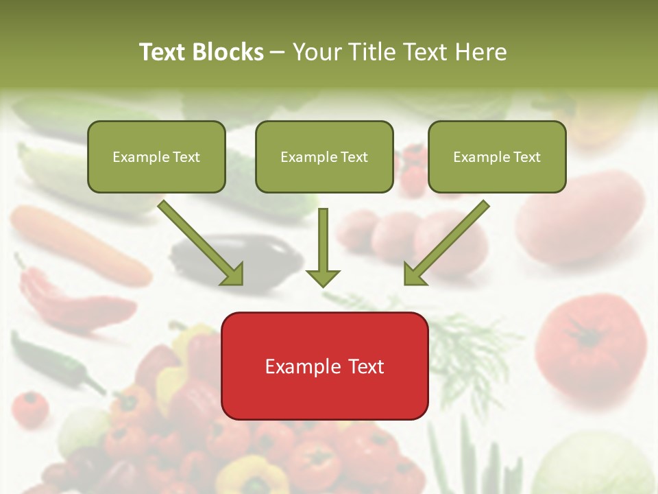Large Page Of Vegetables Isolated On The White Background PowerPoint Template