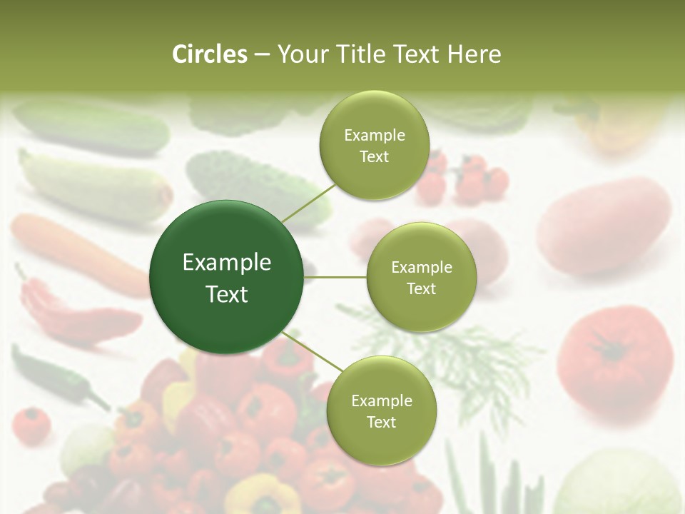 Large Page Of Vegetables Isolated On The White Background PowerPoint Template