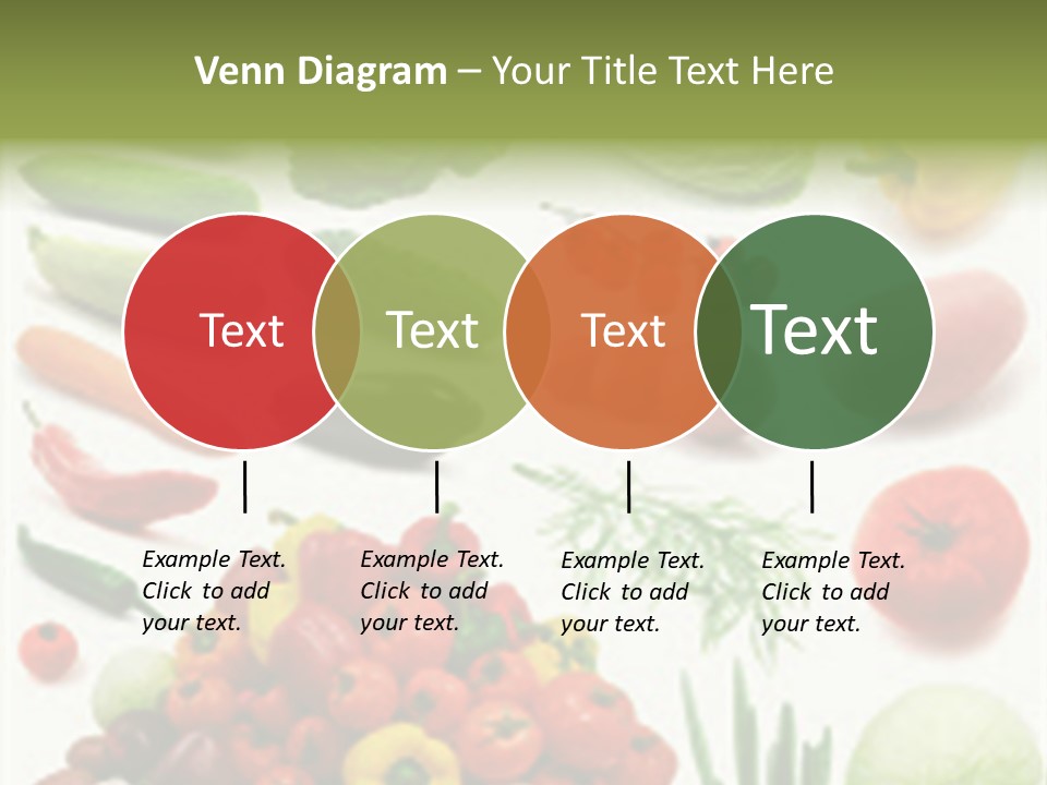 Large Page Of Vegetables Isolated On The White Background PowerPoint Template