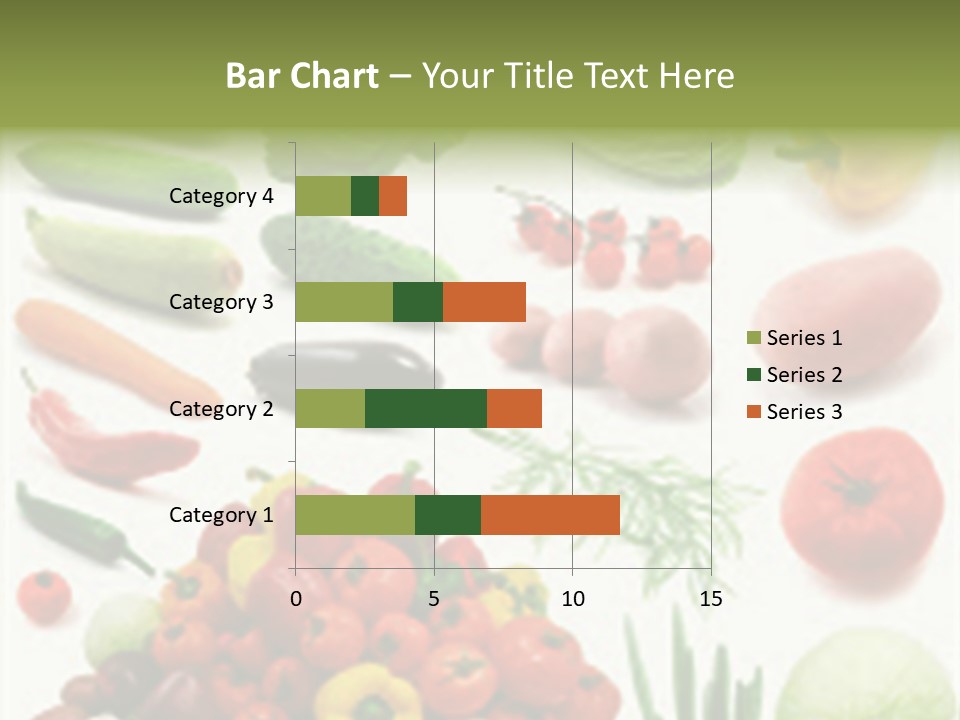 Large Page Of Vegetables Isolated On The White Background PowerPoint Template