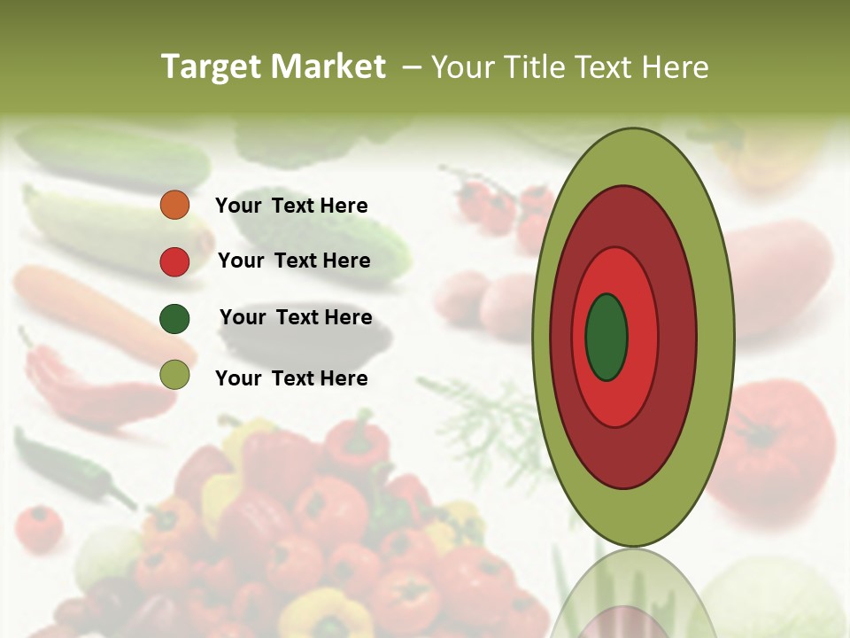 Large Page Of Vegetables Isolated On The White Background PowerPoint Template