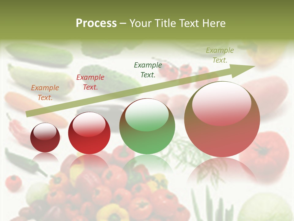 Large Page Of Vegetables Isolated On The White Background PowerPoint Template