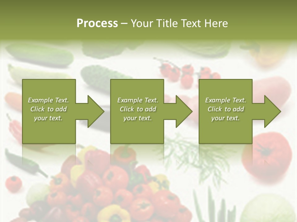 Large Page Of Vegetables Isolated On The White Background PowerPoint Template