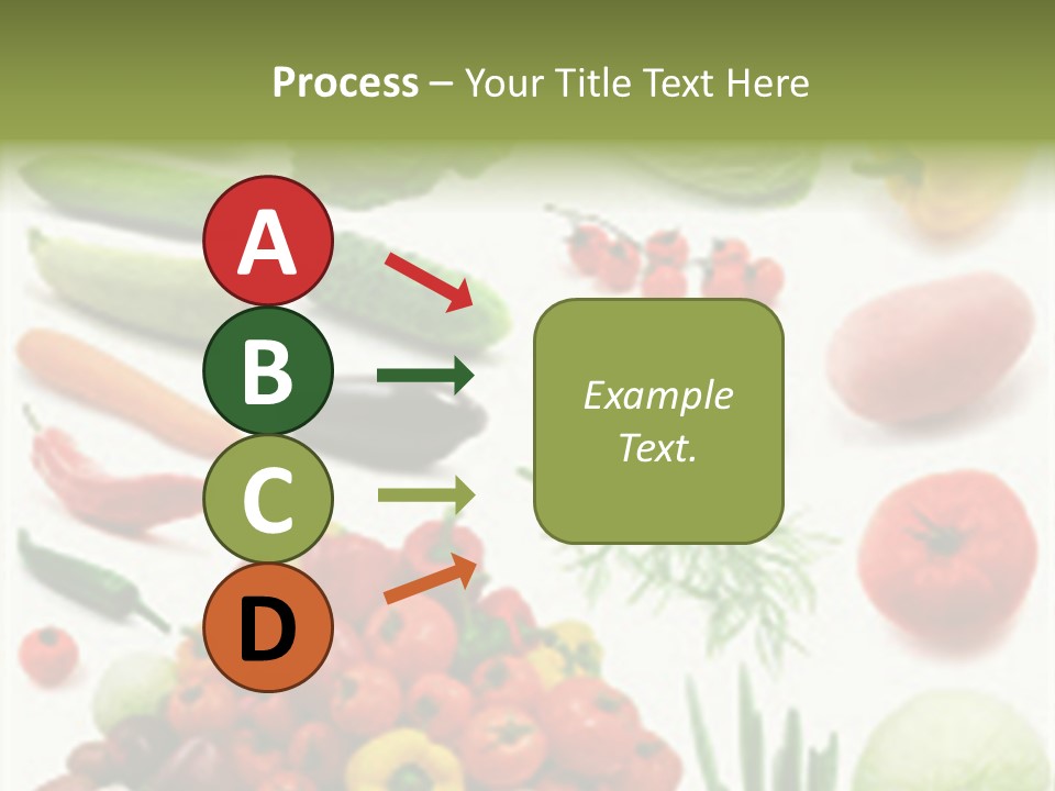 Large Page Of Vegetables Isolated On The White Background PowerPoint Template