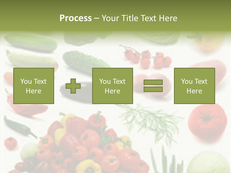 Large Page Of Vegetables Isolated On The White Background PowerPoint Template