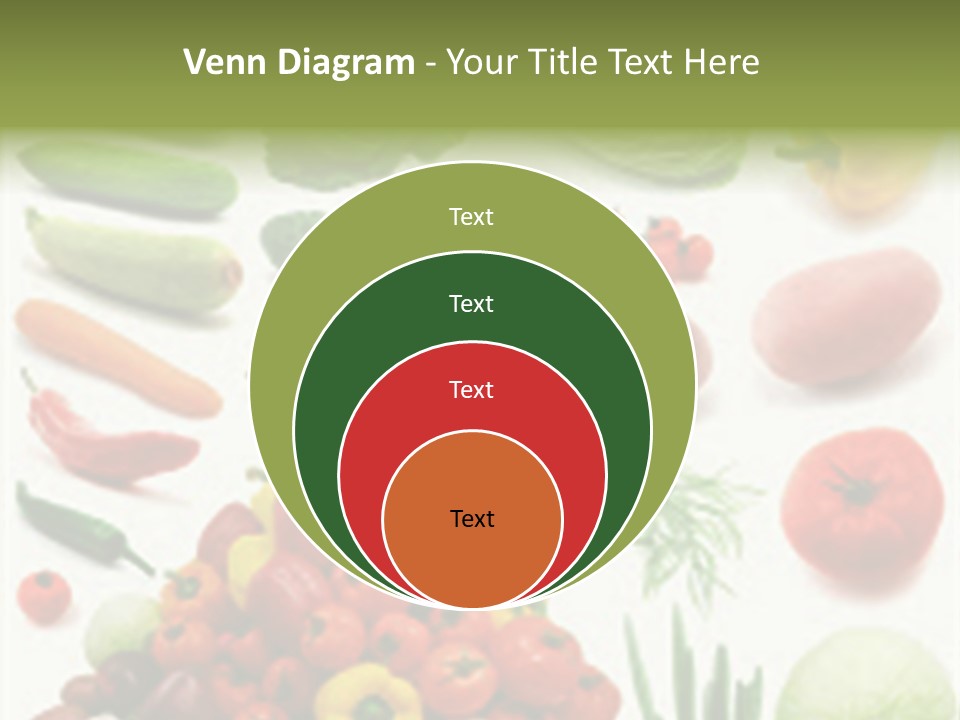 Large Page Of Vegetables Isolated On The White Background PowerPoint Template