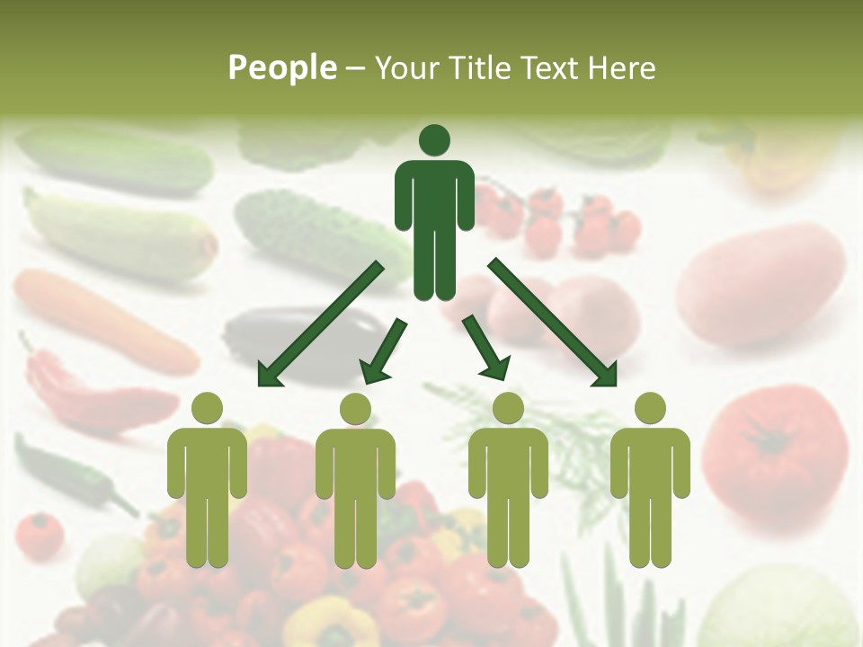 Large Page Of Vegetables Isolated On The White Background PowerPoint Template