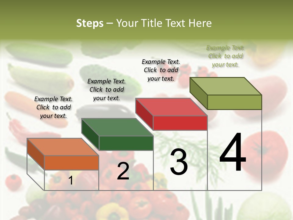 Large Page Of Vegetables Isolated On The White Background PowerPoint Template