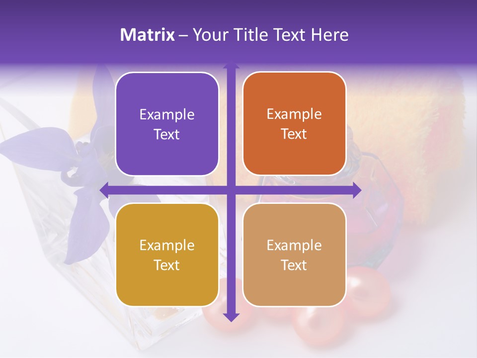 Bath Accessories And Beauty Products On White Background PowerPoint Template