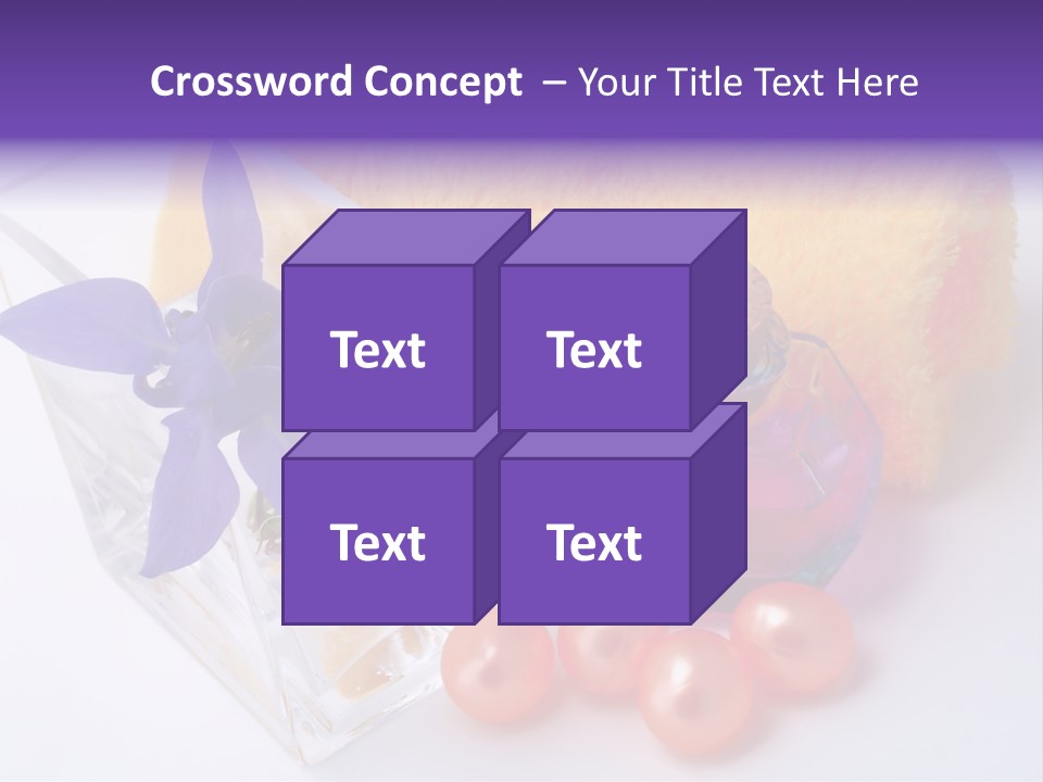 Bath Accessories And Beauty Products On White Background PowerPoint Template