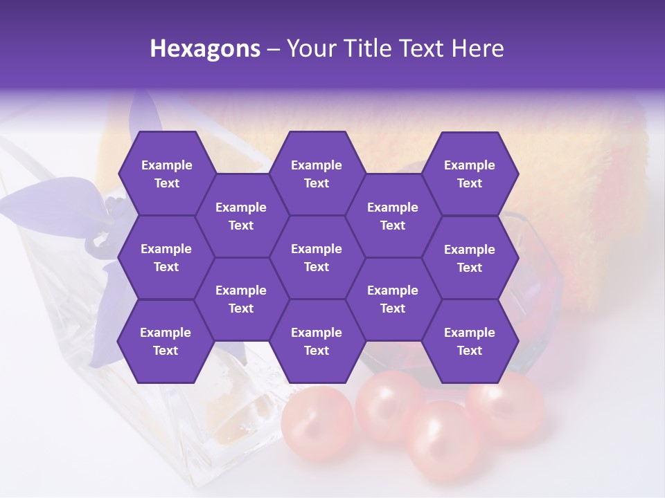 Bath Accessories And Beauty Products On White Background PowerPoint Template