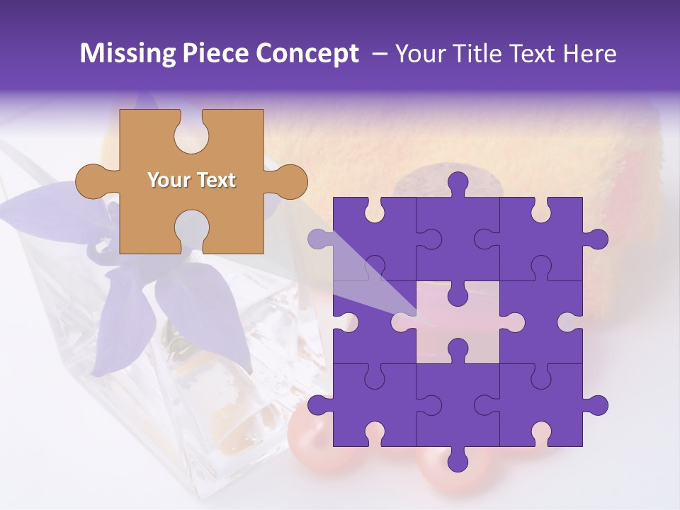 Bath Accessories And Beauty Products On White Background PowerPoint Template