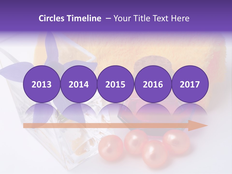 Bath Accessories And Beauty Products On White Background PowerPoint Template