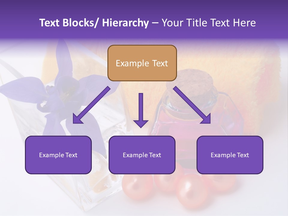 Bath Accessories And Beauty Products On White Background PowerPoint Template