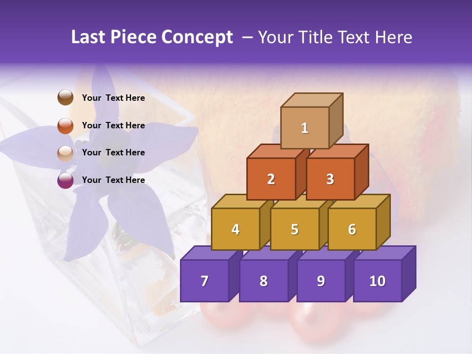 Bath Accessories And Beauty Products On White Background PowerPoint Template