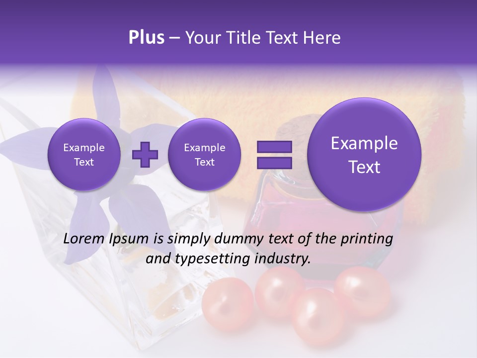 Bath Accessories And Beauty Products On White Background PowerPoint Template